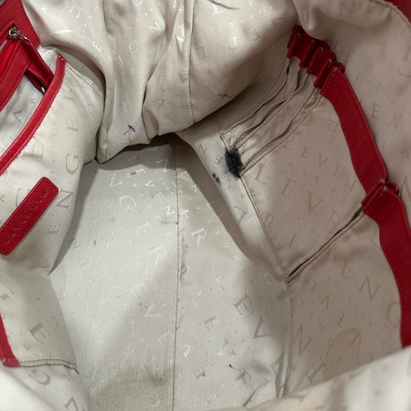 Levenger red leather large tote briefcase case - Picture 8 of 11